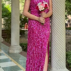 Pink Sequin Gown